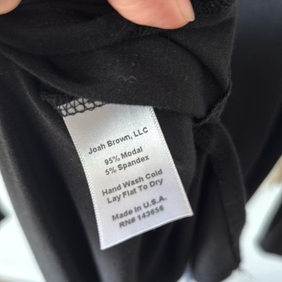 Joah Brown High Low Long Sleeve Top Black Small Medium - Picture 5 of 5